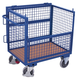 Platformsvogn med sider 1330x830x1150 (BxDxH), billede 2